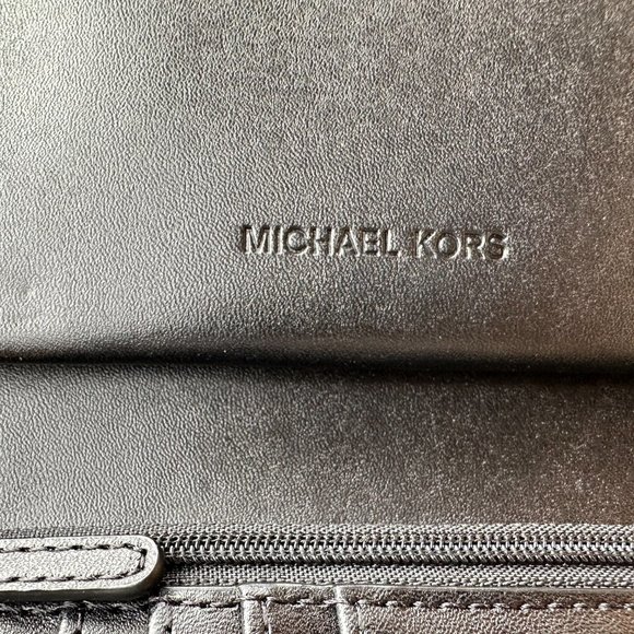 Michael Kors Jet Set Travel Multifunction Large Phone Case Wallet Wristlet Black - Picture 7 of 9